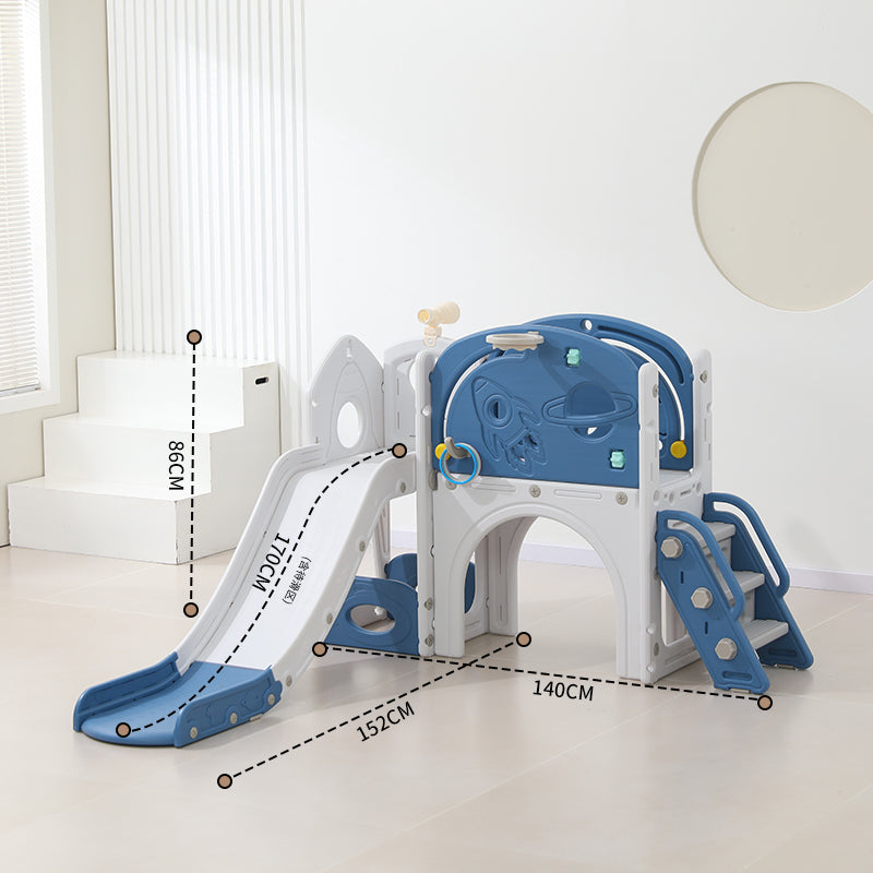 8-in-1 Castle Adventure: L-Shaped Toddler Slide & Discovery Playset