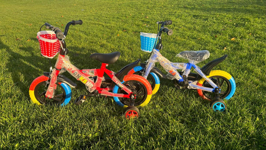 10'' Inch Children City Bike with Training Wheels Red and Blue
