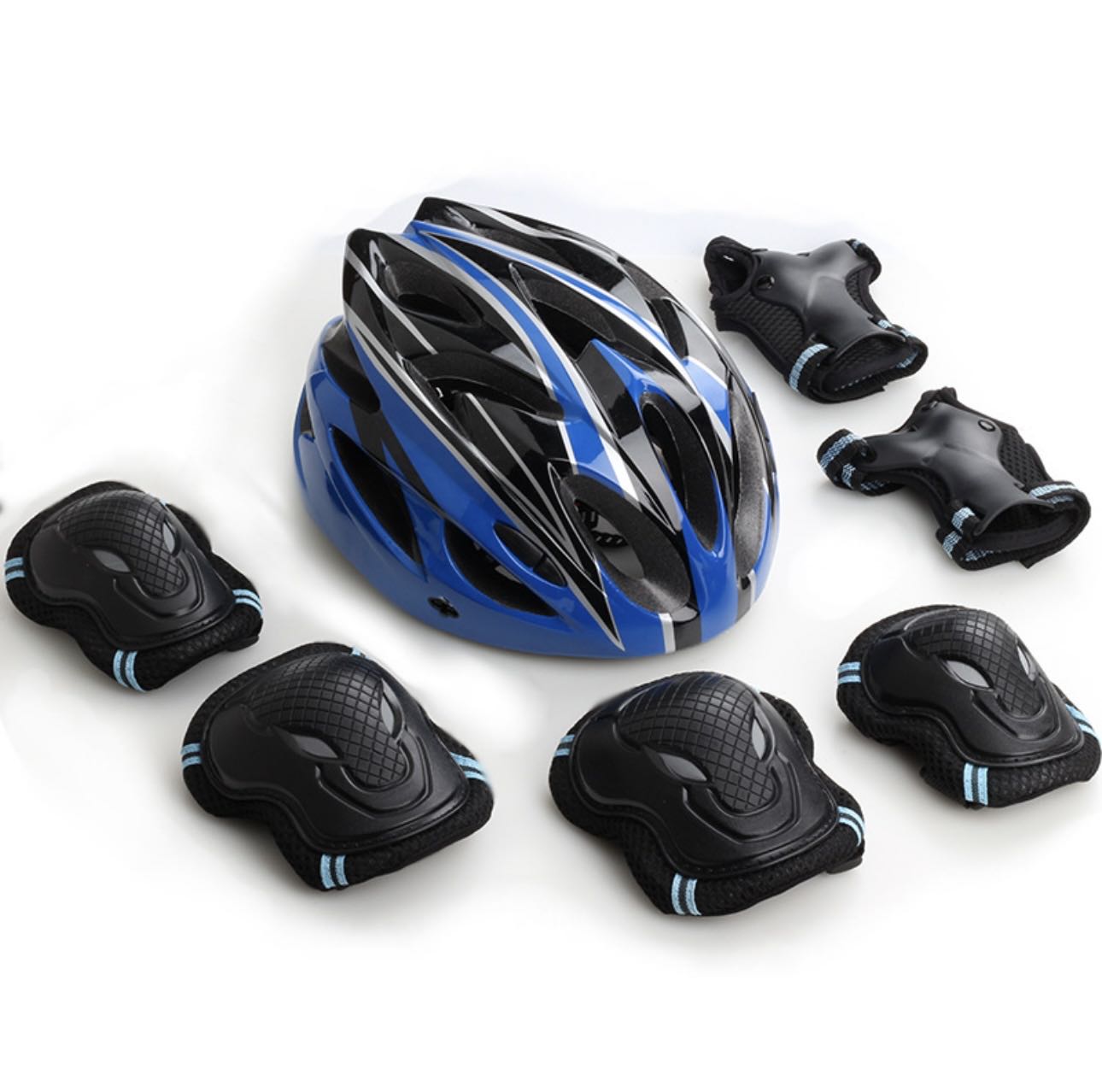 7-Piece Kids Professional Protection Set: High-Impact Red Helmet, Knee & Elbow Pads with Gloves – Premium Gear for Skating, Cycling & Scooters