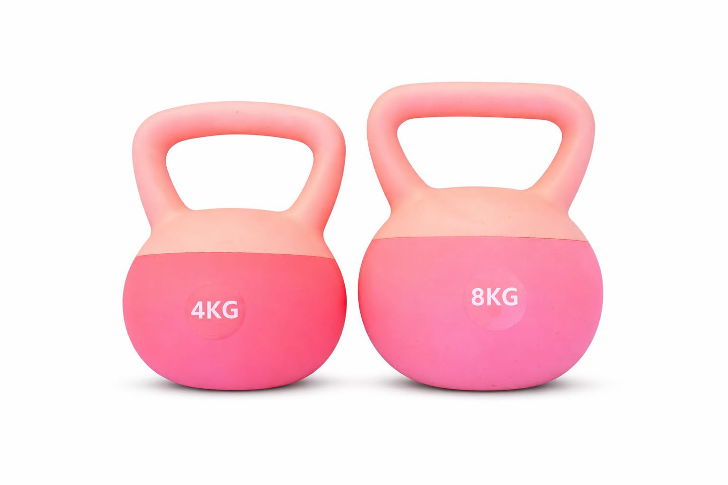 Premium Pink Vinyl Kettlebell: 4kg & 8kg Strength Training Weights for Women – Ergonomic Kettlebell for Home Gym & Toning